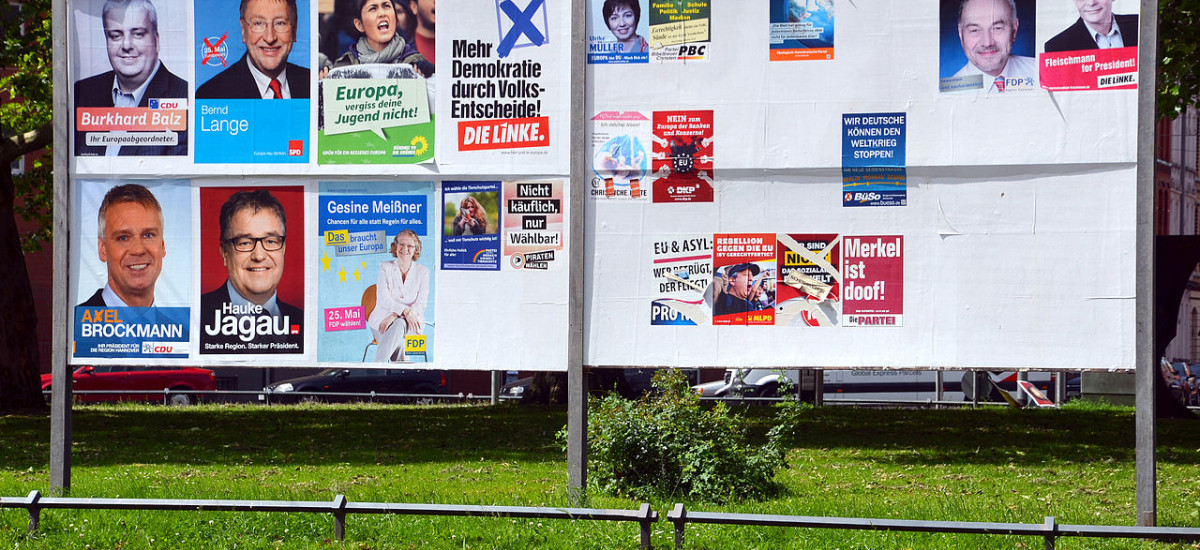 Plakatwand zur Europawahl 2014