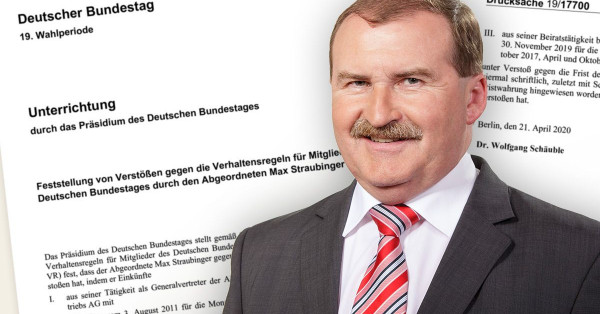 Max Straubinger (CSU), Rüge durch den Bundestagspräsidenten